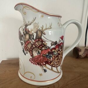 William Sonoma Twas the Night Before Christmas Pitcher